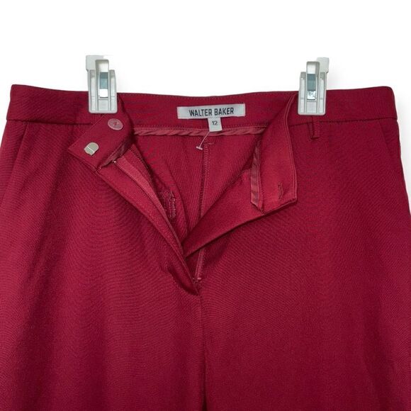 WALTER BAKER Falcon High Rise Straight Leg Pant in Merlot Size 12 NEW - Picture 9 of 11